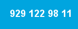 929 122 98 11 929 122 98 11